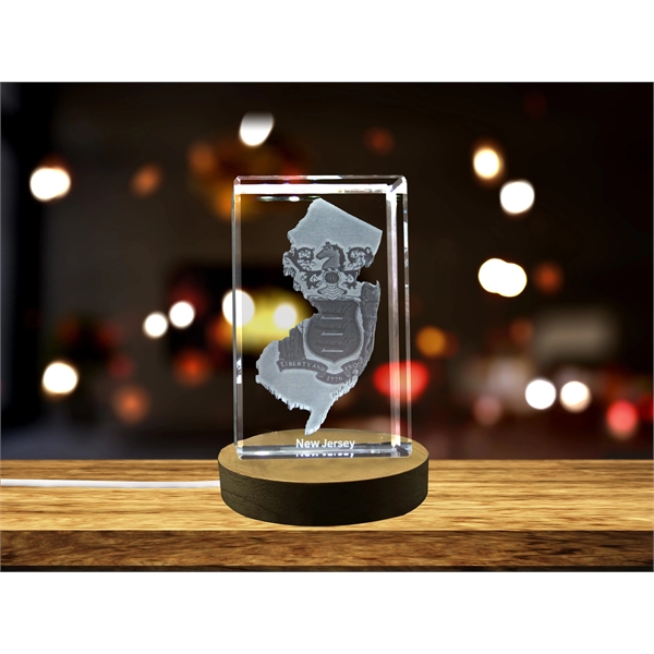 New Jersey 3D Engraved Crystal Keepsake - New Jersey 3D Engraved Crystal Keepsake - Image 0 of 0