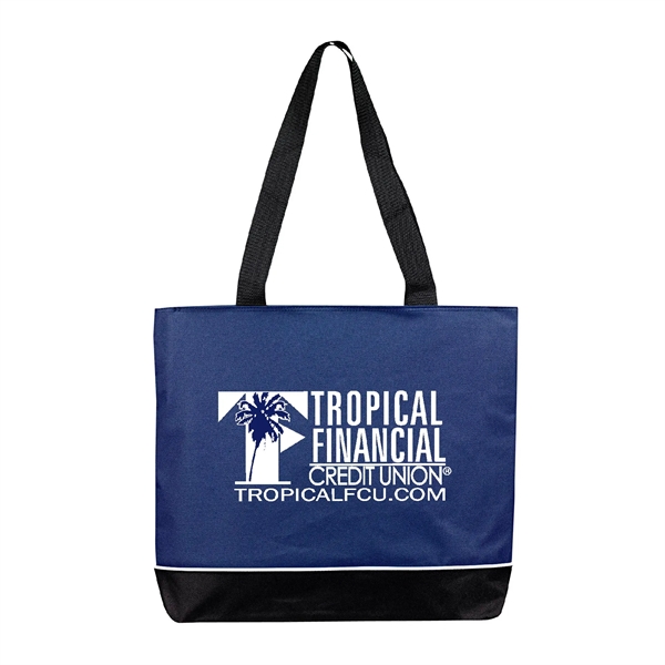 600D Polyester Reusable Zipper Tote w/ Handles for Shopping - 600D Polyester Reusable Zipper Tote w/ Handles for Shopping - Image 6 of 19