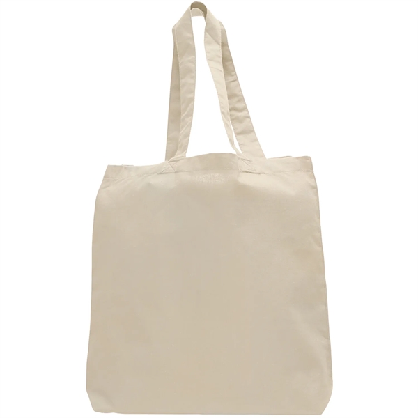 Eco-Friendly 100% Cotton Canvas Tote Bag W/ Bottom Gusset - Eco-Friendly 100% Cotton Canvas Tote Bag W/ Bottom Gusset - Image 2 of 4