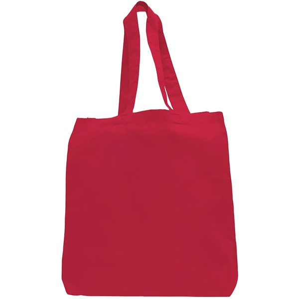 Eco-Friendly 100% Cotton Canvas Tote Bag W/ Bottom Gusset - Eco-Friendly 100% Cotton Canvas Tote Bag W/ Bottom Gusset - Image 3 of 4