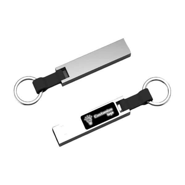 LED Light Up USB Flash Drive with Keyring - LED Light Up USB Flash Drive with Keyring - Image 1 of 4