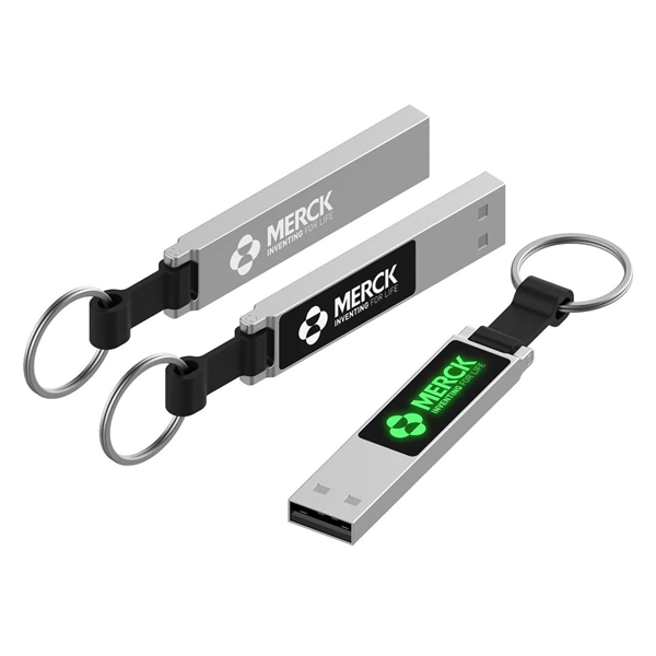 LED Light Up USB Flash Drive with Keyring - LED Light Up USB Flash Drive with Keyring - Image 2 of 4
