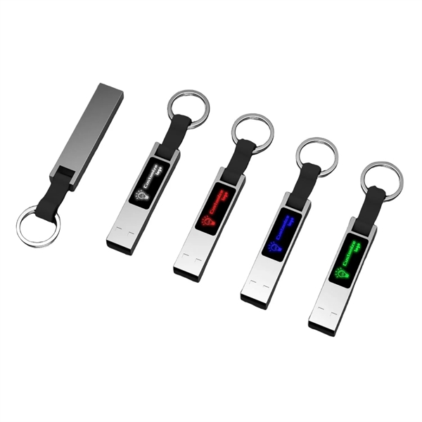 LED Light Up USB Flash Drive with Keyring - LED Light Up USB Flash Drive with Keyring - Image 3 of 4