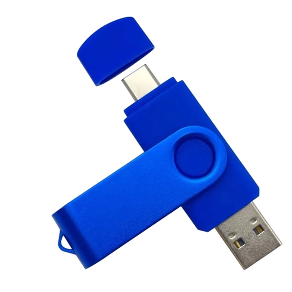 Rotating 2 In 1 Flash Drive-8Gb - Rotating 2 In 1 Flash Drive-8Gb - Image 1 of 4