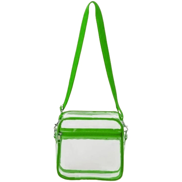 Stadium Approved Clear PVC Transparent Crossbody Bag - Stadium Approved Clear PVC Transparent Crossbody Bag - Image 12 of 14