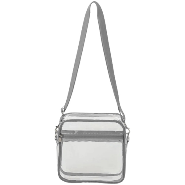 Stadium Approved Clear PVC Transparent Crossbody Bag - Stadium Approved Clear PVC Transparent Crossbody Bag - Image 13 of 14