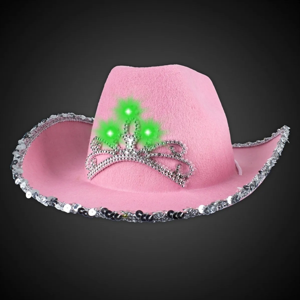 Flashing Pink LED Cowboy Hat - Flashing Pink LED Cowboy Hat - Image 4 of 4