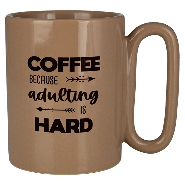 Retro 11 Oz Ceramic Mug With Large Handle - Retro 11 Oz Ceramic Mug With Large Handle - Image 3 of 5