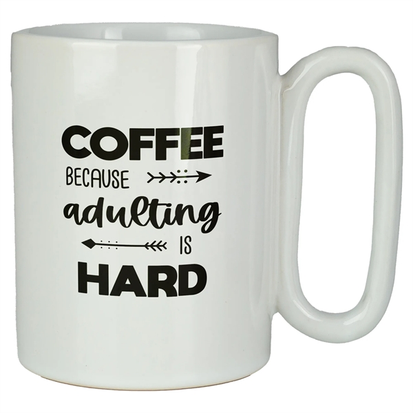 Retro 11 Oz Ceramic Mug With Large Handle - Retro 11 Oz Ceramic Mug With Large Handle - Image 4 of 5