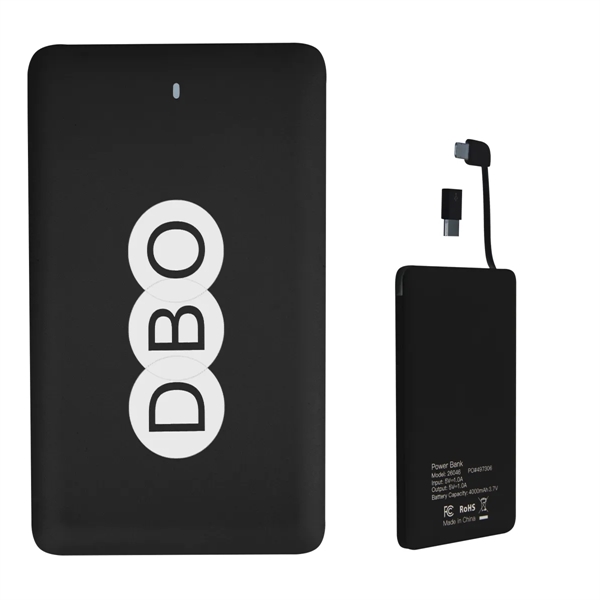 4000 MAH 3-In-1 Power Bank - 4000 MAH 3-In-1 Power Bank - Image 1 of 6