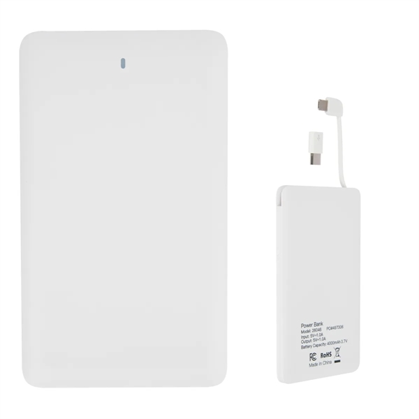 4000 MAH 3-In-1 Power Bank - 4000 MAH 3-In-1 Power Bank - Image 5 of 6