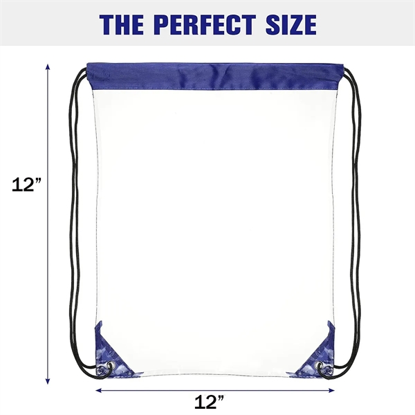 PVC Clear Drawstring Bag - PVC Clear Drawstring Bag - Image 1 of 4