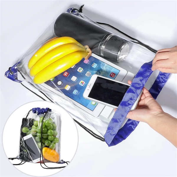 PVC Clear Drawstring Bag - PVC Clear Drawstring Bag - Image 2 of 4