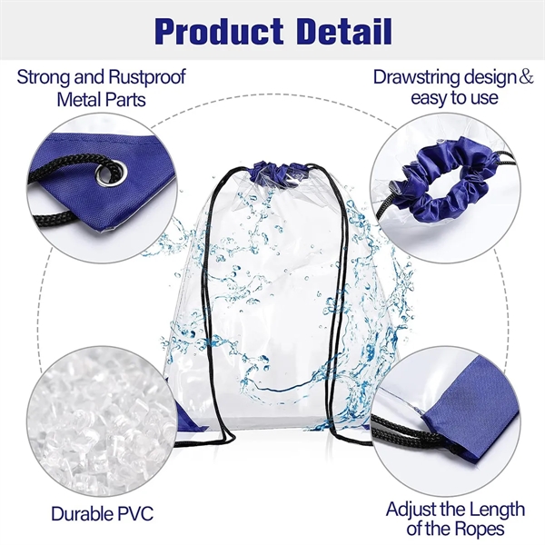 PVC Clear Drawstring Bag - PVC Clear Drawstring Bag - Image 3 of 4