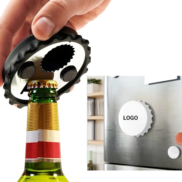 Bottle Cap Shape Magnetic Opener - Bottle Cap Shape Magnetic Opener - Image 0 of 5
