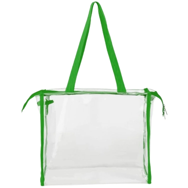 Clear Stadium PVC Transparent Zipper Tote Bag (12"X12"X6") - Clear Stadium PVC Transparent Zipper Tote Bag (12"X12"X6") - Image 6 of 8