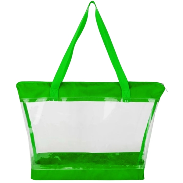 Clear PVC Transparent Shoulder Tote Bag - Clear PVC Transparent Shoulder Tote Bag - Image 5 of 7