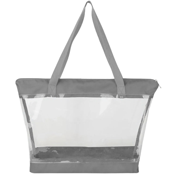 Clear PVC Transparent Shoulder Tote Bag - Clear PVC Transparent Shoulder Tote Bag - Image 6 of 7