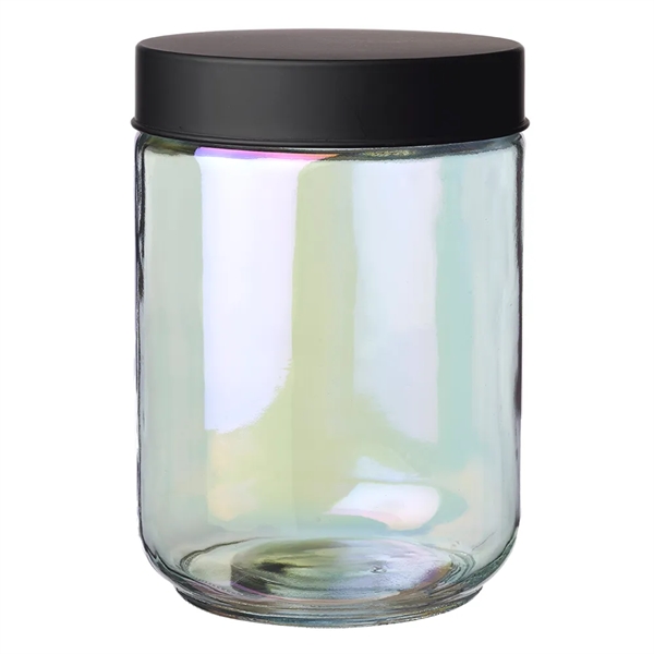 Luminous 33 oz Iridescent Glass Storage Jars - Luminous 33 oz Iridescent Glass Storage Jars - Image 1 of 2
