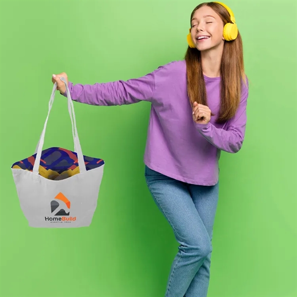 Reversible Colored Cotton Canvas Tote Bag - Reversible Colored Cotton Canvas Tote Bag - Image 2 of 21