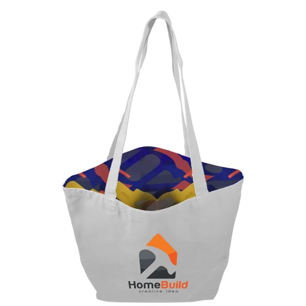 Reversible Colored Cotton Canvas Tote Bag - Reversible Colored Cotton Canvas Tote Bag - Image 10 of 21