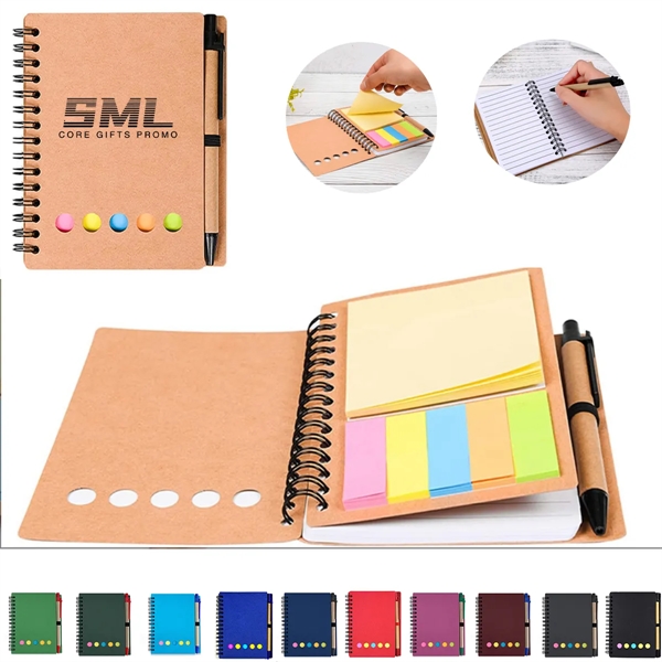 Spiral Notebook with Pen In Holder and Tabs - Spiral Notebook with Pen In Holder and Tabs - Image 0 of 2