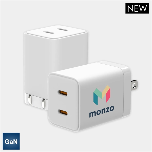 Blok 2.0 - 40W Dual USB-C Charing Block Featuring Gan Tech - Blok 2.0 - 40W Dual USB-C Charing Block Featuring Gan Tech - Image 0 of 3