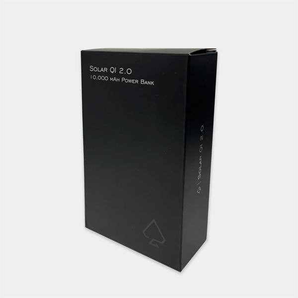 Solar Qi 2.0 - 10,000 mAh Power Bank With Travel Case - Solar Qi 2.0 - 10,000 mAh Power Bank With Travel Case - Image 5 of 5