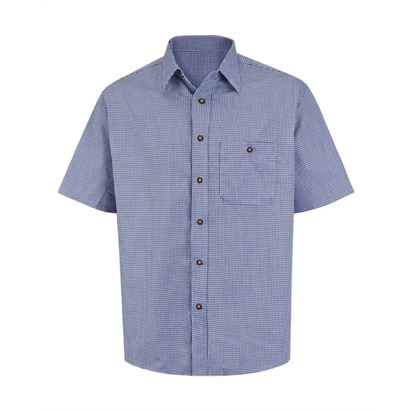 Red Kap Mini-Plaid Uniform Short Sleeve Shirt - Red Kap Mini-Plaid Uniform Short Sleeve Shirt - Image 3 of 5