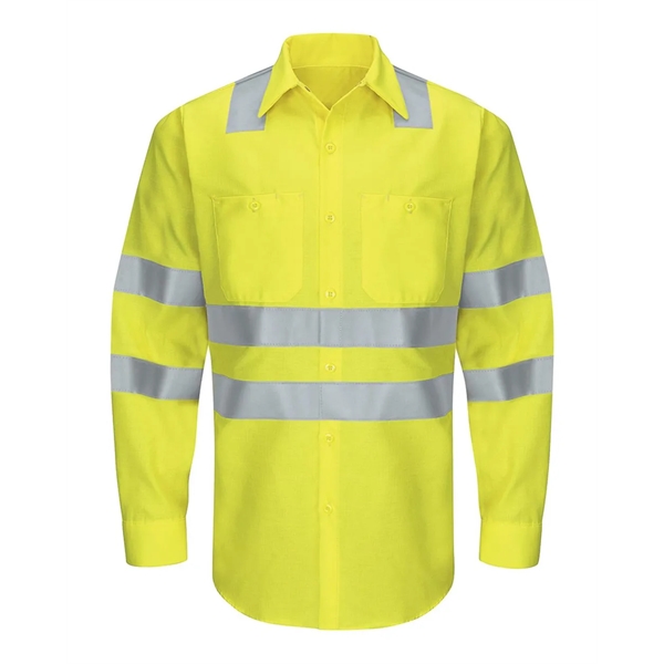 Red Kap Men's Tall Enhanced & Hi-Visibility Long Sleeve W... - Red Kap Men's Tall Enhanced & Hi-Visibility Long Sleeve W... - Image 6 of 10