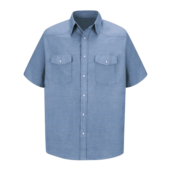Custom Red Kap Men's Tall Deluxe Western Style Short Sleeve Shirt