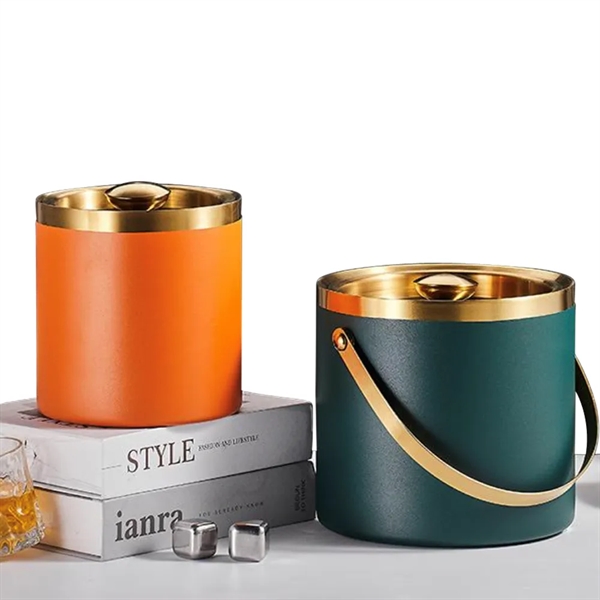 Stainless Steel Ice Bucket with Lid - Stainless Steel Ice Bucket with Lid - Image 1 of 7