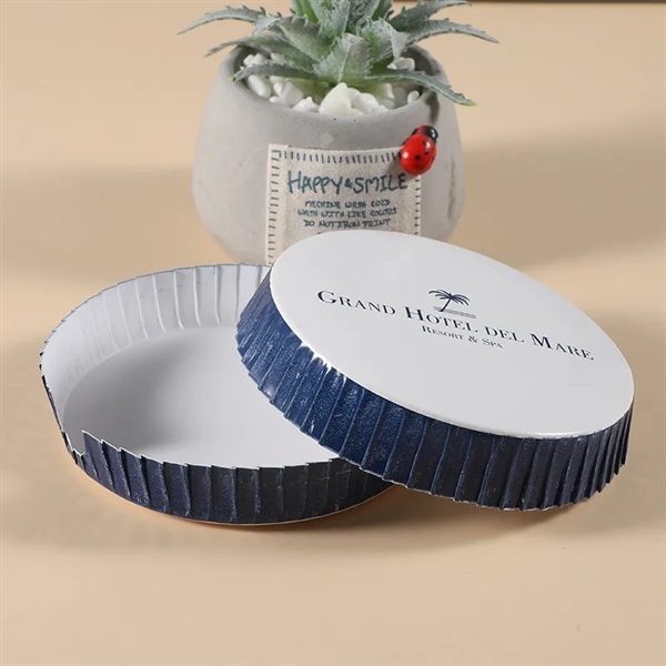 Round White Printed Paper Cover Lid for Glass Cup - Round White Printed Paper Cover Lid for Glass Cup - Image 6 of 7