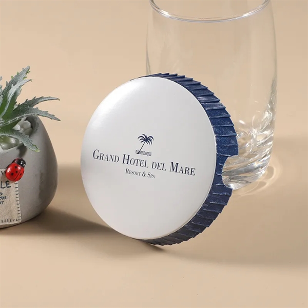 Round White Printed Paper Cover Lid for Glass Cup - Round White Printed Paper Cover Lid for Glass Cup - Image 7 of 7