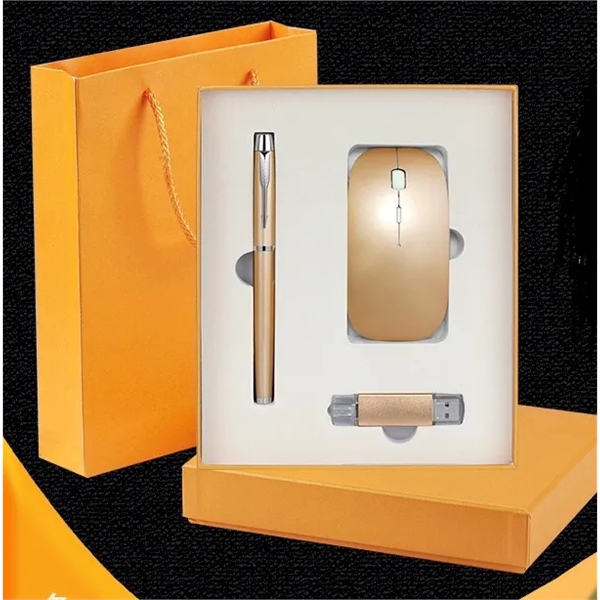 Custom Luxury Gift Set, USB Drive, Mouse, and Pen - Custom Luxury Gift Set, USB Drive, Mouse, and Pen - Image 3 of 10