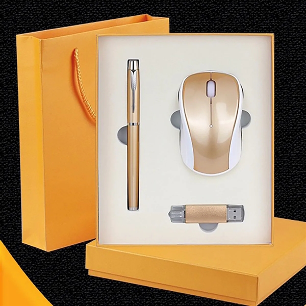Custom Luxury Gift Set, USB Drive, Mouse, and Pen - Custom Luxury Gift Set, USB Drive, Mouse, and Pen - Image 6 of 10