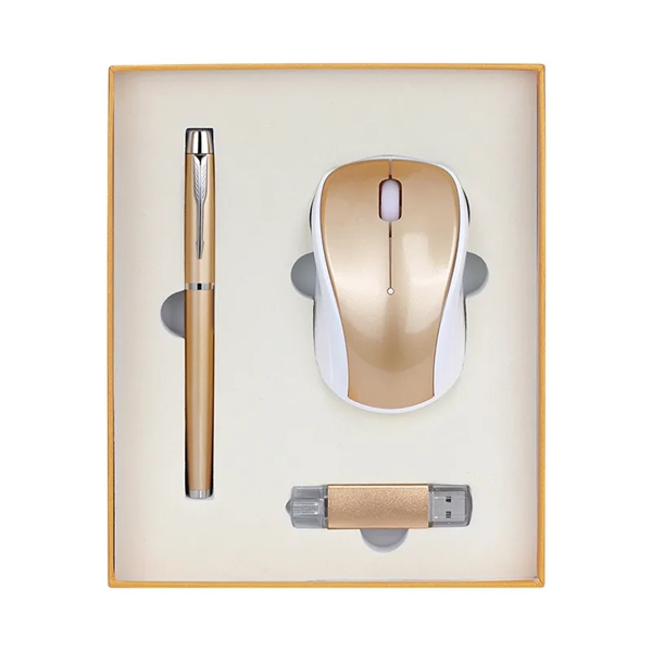 Custom Luxury Gift Set, USB Drive, Mouse, and Pen - Custom Luxury Gift Set, USB Drive, Mouse, and Pen - Image 9 of 10