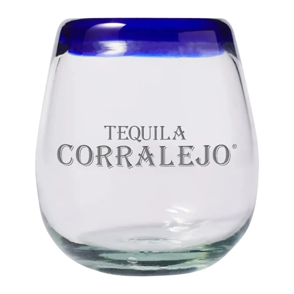 Handblown Mexican Stemless Wine Glass - Handblown Mexican Stemless Wine Glass - Image 0 of 4