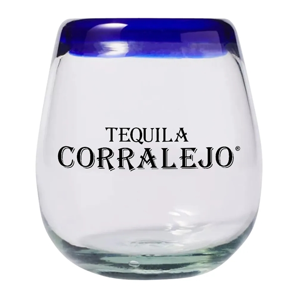 Handblown Mexican Stemless Wine Glass - Handblown Mexican Stemless Wine Glass - Image 1 of 4