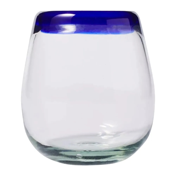 Handblown Mexican Stemless Wine Glass - Handblown Mexican Stemless Wine Glass - Image 2 of 4