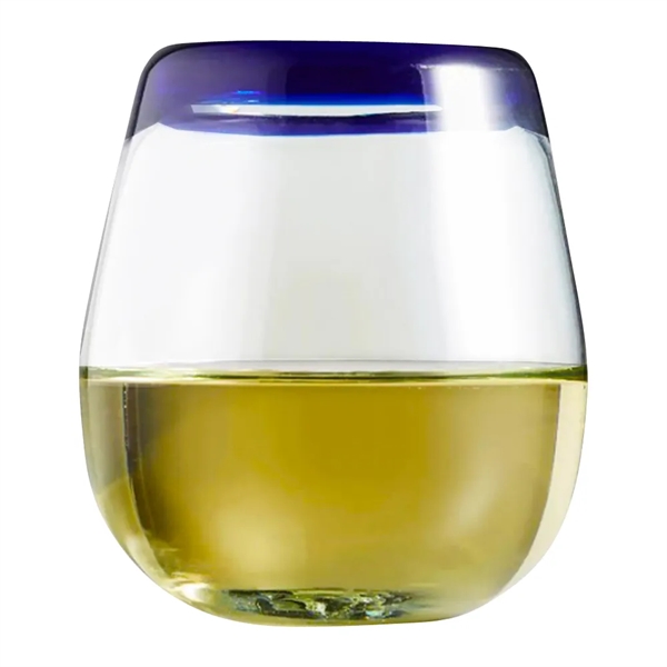 Handblown Mexican Stemless Wine Glass - Handblown Mexican Stemless Wine Glass - Image 3 of 4