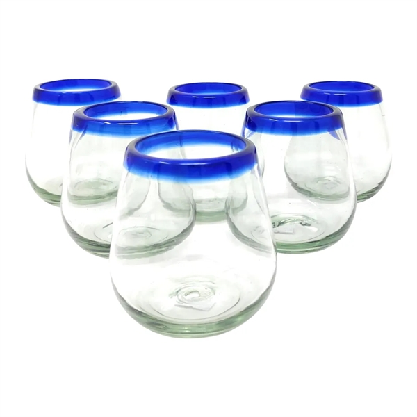 Handblown Mexican Stemless Wine Glass - Handblown Mexican Stemless Wine Glass - Image 4 of 4