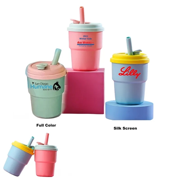13 oz Toddler Silicone Cups with Straws and Lids Tumbler - 13 oz Toddler Silicone Cups with Straws and Lids Tumbler - Image 0 of 7