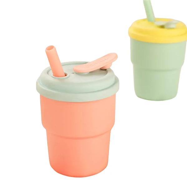 13 oz Toddler Silicone Cups with Straws and Lids Tumbler - 13 oz Toddler Silicone Cups with Straws and Lids Tumbler - Image 5 of 7