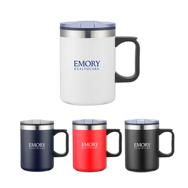 14 Oz. Double Wall Camping Mug with Handle - 14 Oz. Double Wall Camping Mug with Handle - Image 0 of 4