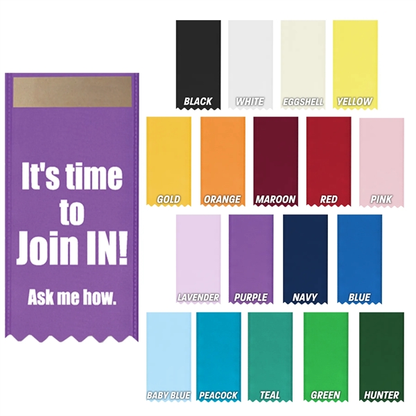 1 5/8" x 4" Premium Custom Ribbon - 1 5/8" x 4" Premium Custom Ribbon - Image 0 of 19