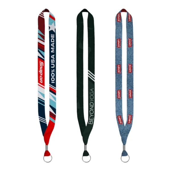 USA Made 0.75" Dye-Sublimated Lanyard with Zinc Crimp & Zinc