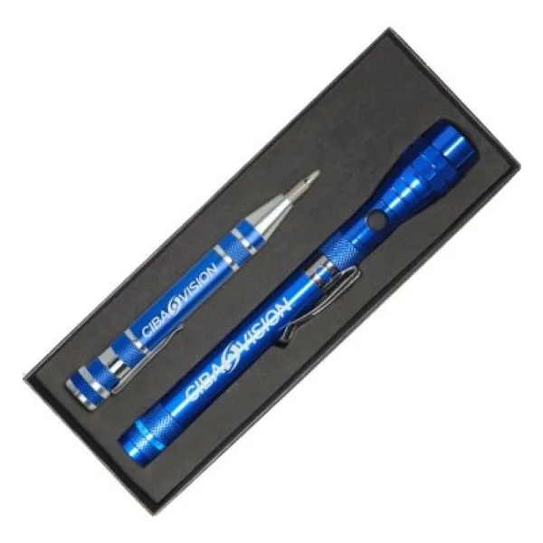 Gift set Telescopic Magnet Flashlight & Screwdriver Kit - Gift set Telescopic Magnet Flashlight & Screwdriver Kit - Image 1 of 2