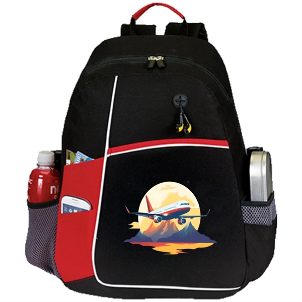 Premium Urban Edge Backpack w/ Earphone Outlet 14" x 18" x 5 - Premium Urban Edge Backpack w/ Earphone Outlet 14" x 18" x 5 - Image 2 of 3