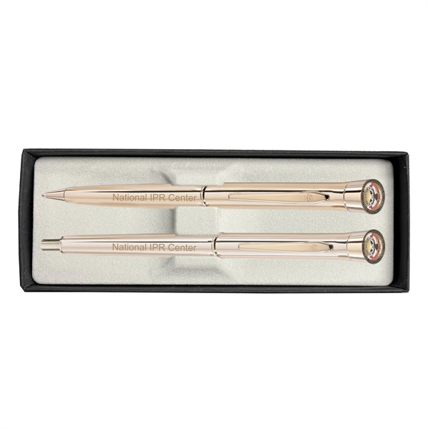 Signature Collection - Brass USA Logo Dome Pen & Pencil Set - Signature Collection - Brass USA Logo Dome Pen & Pencil Set - Image 0 of 0